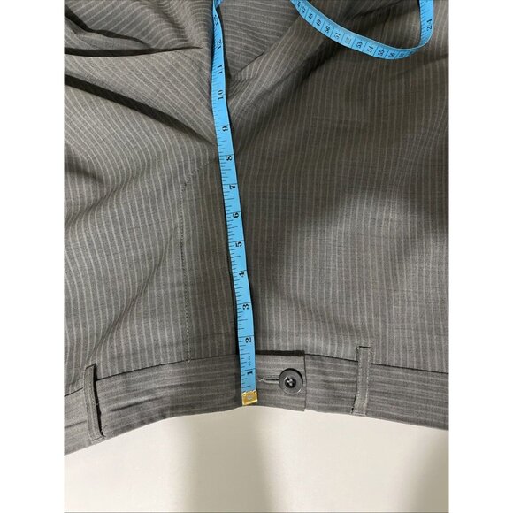 Alberto Ceramica James Grey Wool Comfort Fit Pinstripe Pants Mens EU Size 50 - Picture 10 of 12